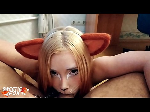 ❤️ Kitsune ngulu kontol lan cum ing dheweke tutuk ❤ Seks kualitas ing kita